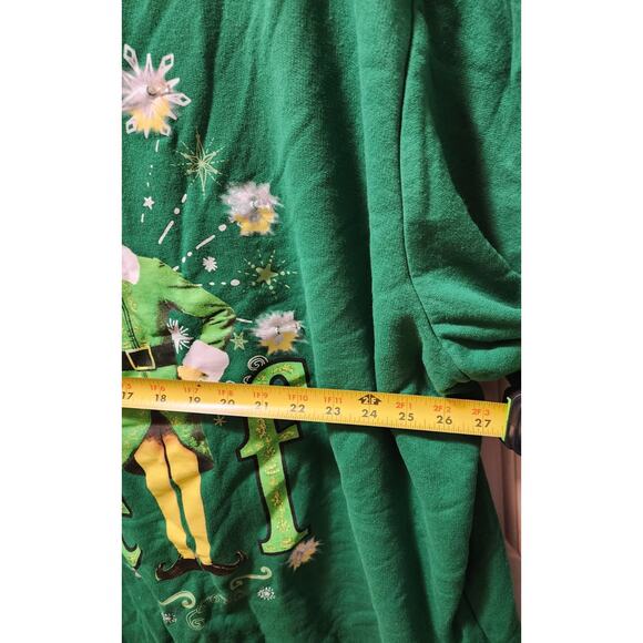 Will Ferrell Elf Movie Ugly Christmas Green Sweatshirt Men's Size 2XL - Picture 4 of 5